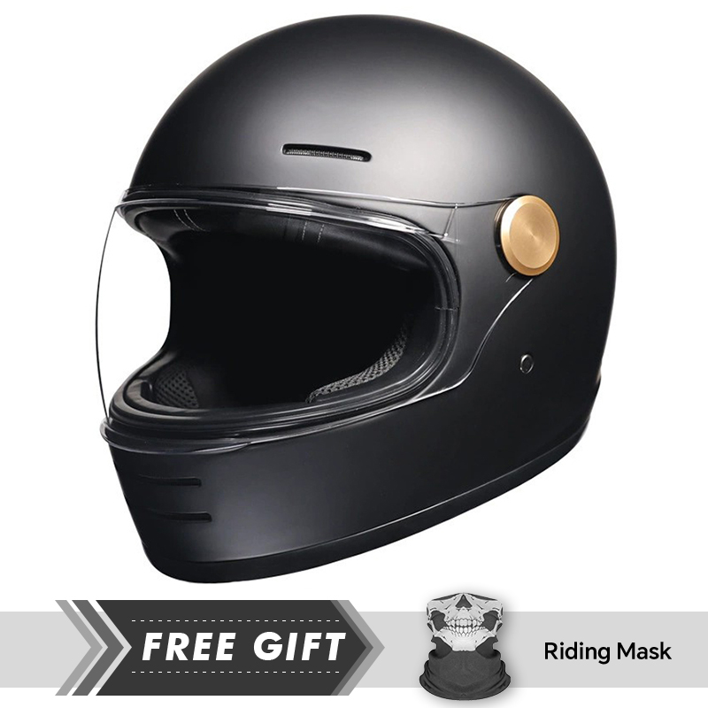 Motorcycle Gear In Store - Vintage Full Face Motorcycle Helmet Leather