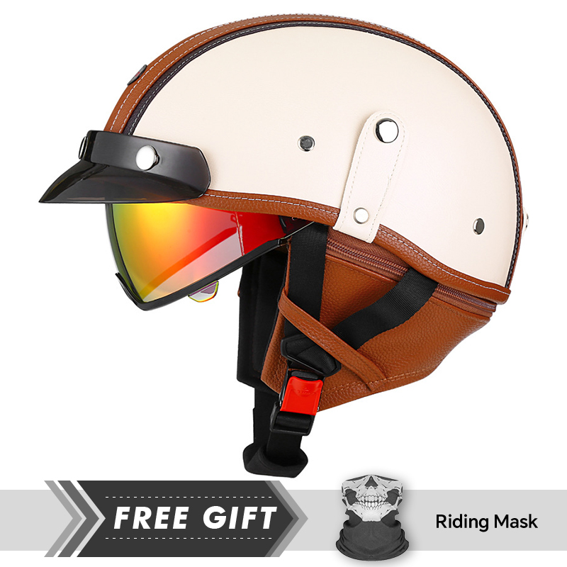 New Arrivals Leather Retro Hal - đánh giá và giá Motorcycle Gear In Store