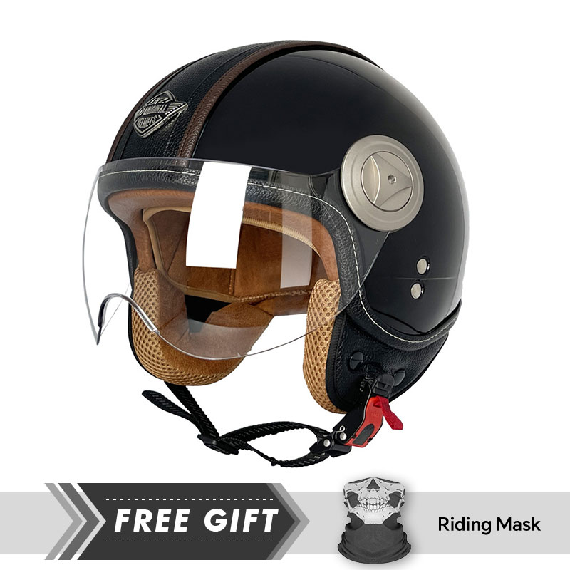 3/4 Open Face Helmet Vintage O - đánh giá và giá Motorcycle Gear In Store