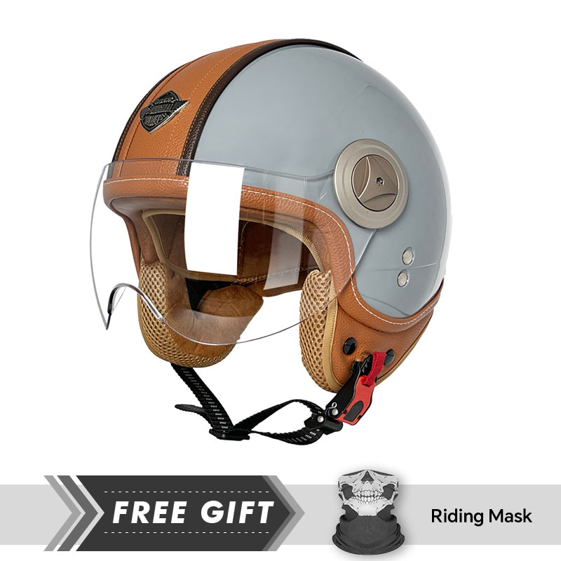 3/4 Open Face Helmet Vintage O - đánh giá và giá Motorcycle Gear In Store