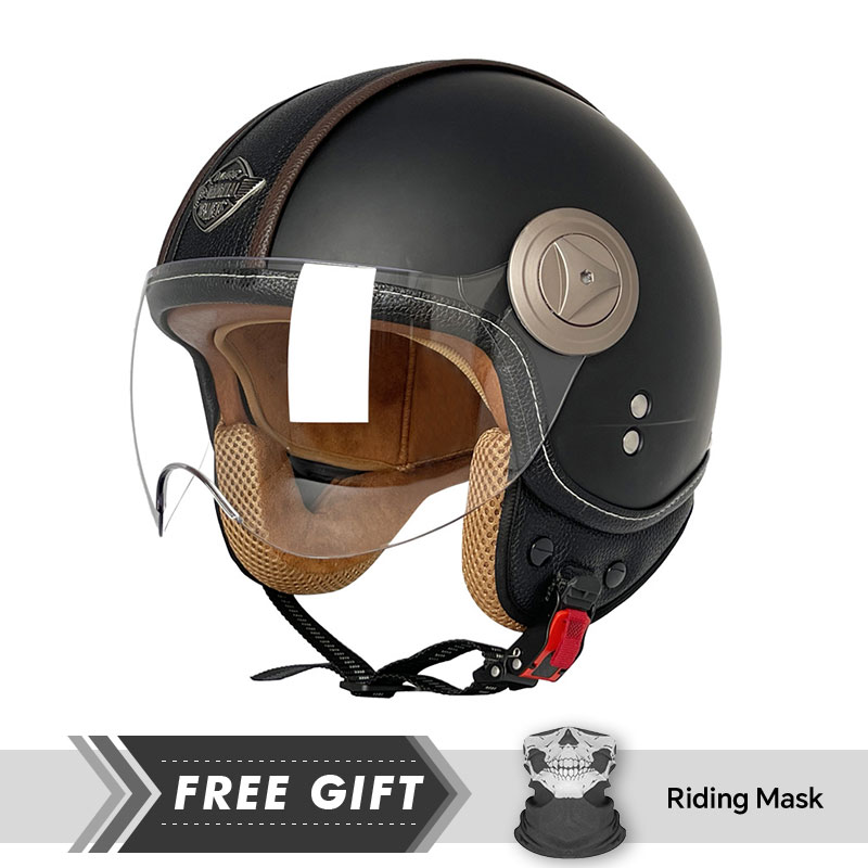 3/4 Open Face Helmet Vintage O - đánh giá và giá Motorcycle Gear In Store