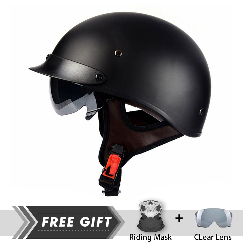 Men Women Half Face Helmet ABS - đánh giá và giá Motorcycle Gear In Store