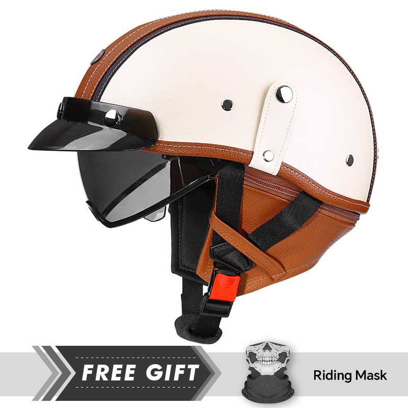 Adult Retro Half Face Helmet D - đánh giá và giá Motorcycle Gear In Store